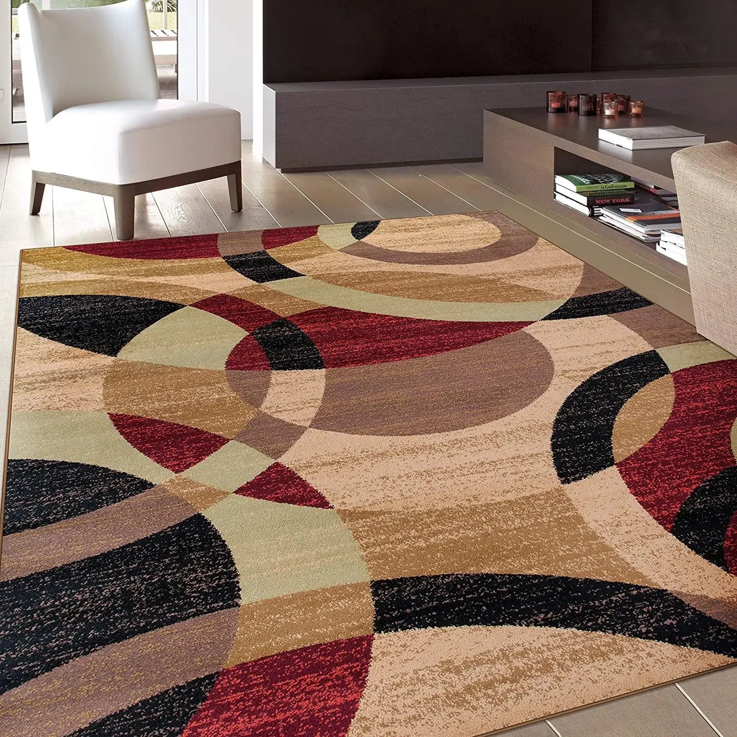 Geometric Circle Carpet for Living Room Decor Sofa Table Large Area Rugs Anti-slip Hallway Balcony Rugs Bedroom Rugs Alfombra