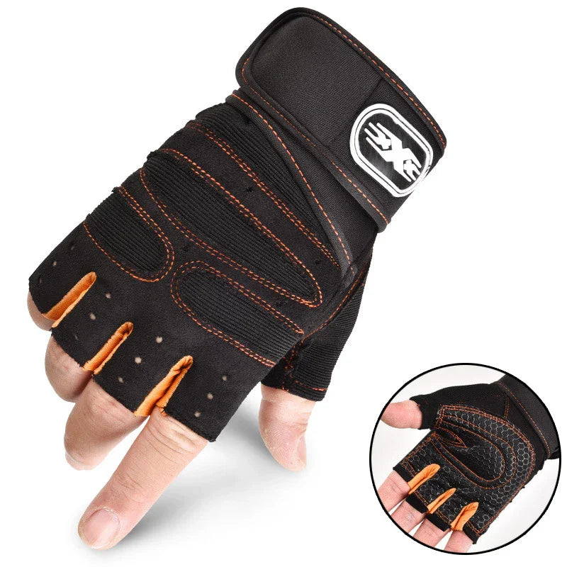 Gym Gloves for Women Men Fitness Weight Lifting Wristband Gloves Body Building Training Sports Exercise Cycling Glove Shockproof