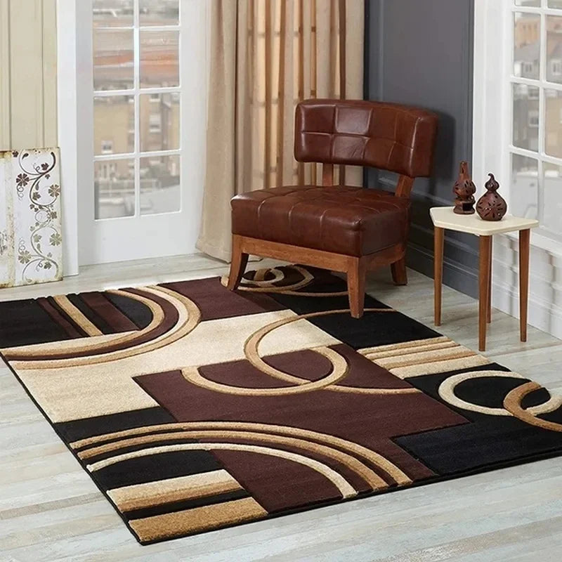 Geometric Circle Carpet for Living Room Decor Sofa Table Large Area Rugs Anti-slip Hallway Balcony Rugs Bedroom Rugs Alfombra