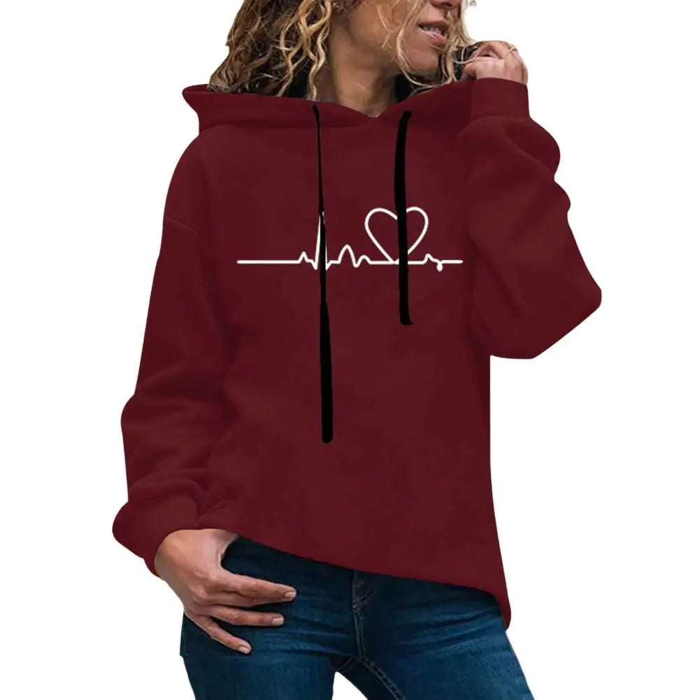 Winter Hoodie Drawstring Sweatshirt Keep Warm Plush Women Winter Hoodie Women Winter Hoodie  Female Clothes