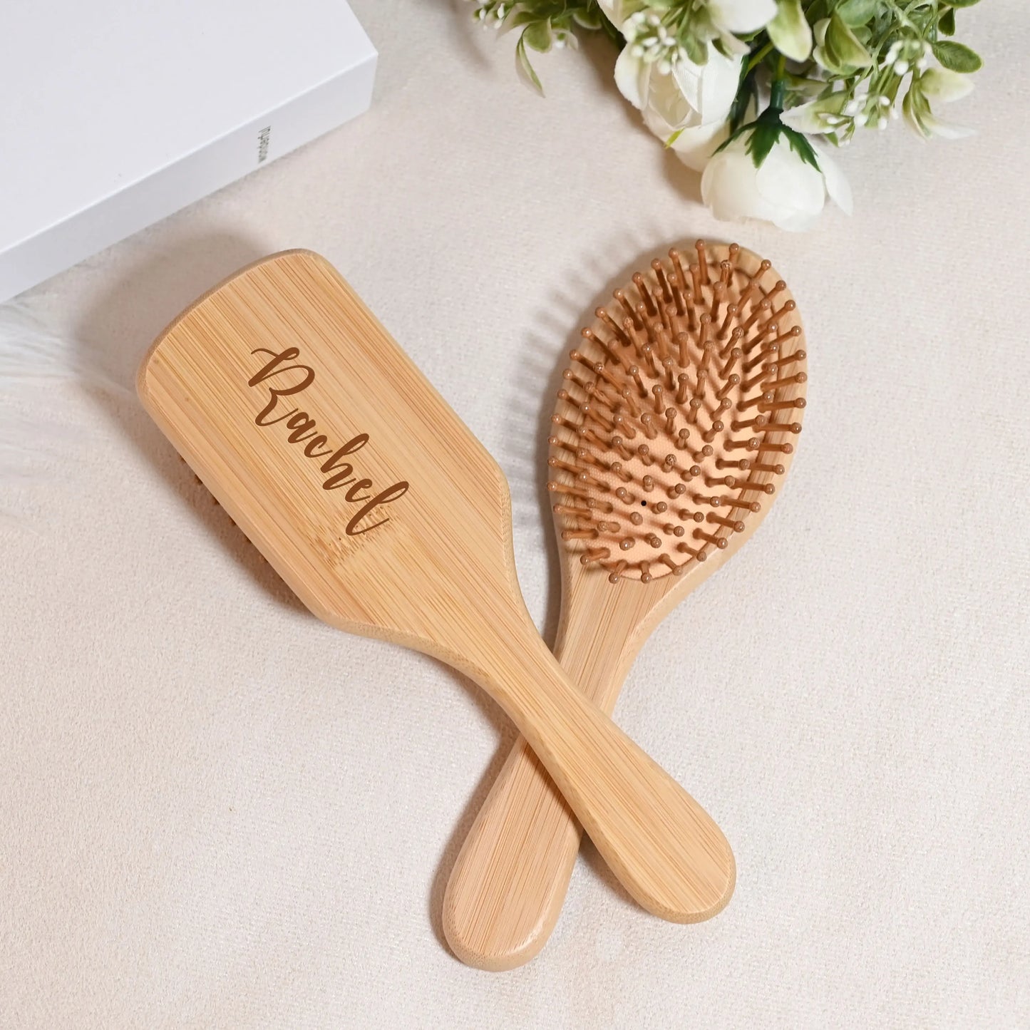 Personalized Wooden Hair Brush Comb Custom Name Monogram SPA Sleepover Party Bridesmaid Proposal Birthday Party Wedding gift