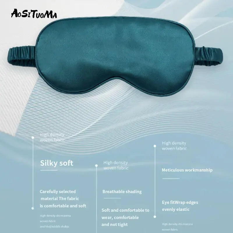 Breathable Double-sided Eye Mask, Mulberry Silk Sleep Shading Elastic Eye Cover