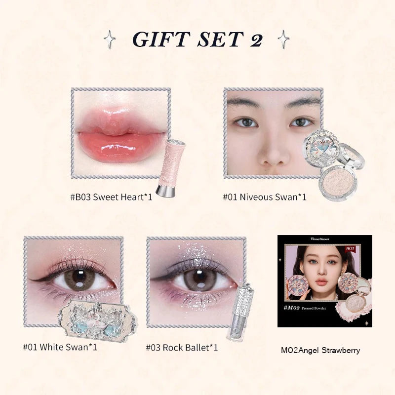 Flower Knows Swan Ballet Series Eyeshadow Makeup Gift Sets Makeup Kit All-in-one Maquillage Professionnelle For Women Full Kit