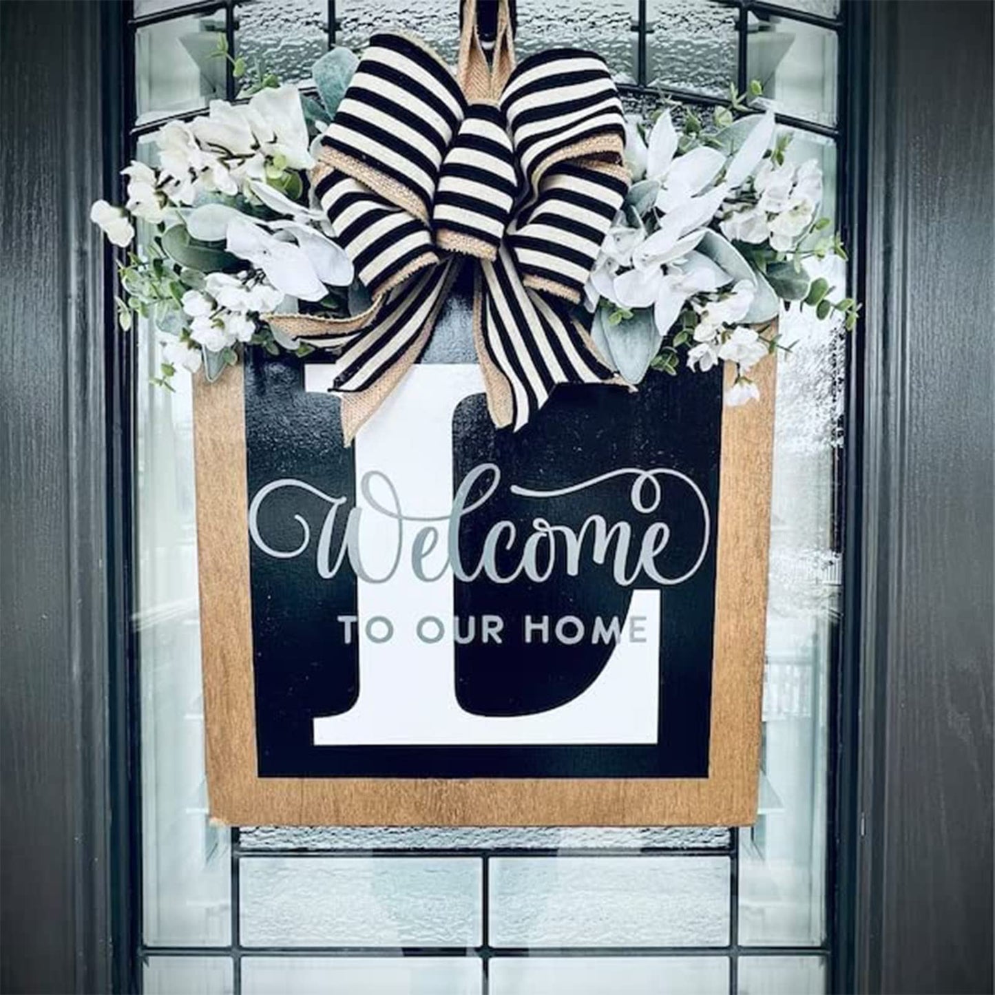 New Surname Year Round Front Door Wreath, Front Door Welcome Sign, 26 Letter Door Wreath Home Decoration Accessories декор New