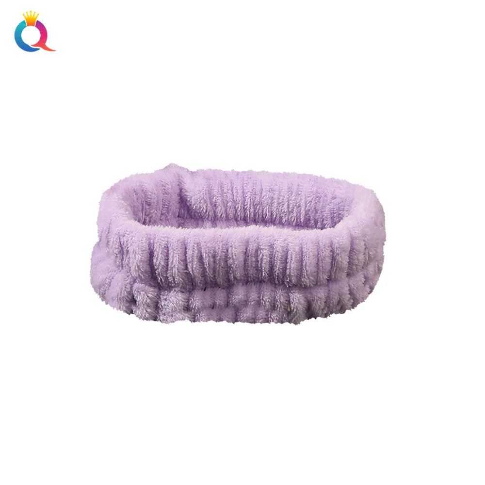 Women Head bands Wash Face Make Up Hair Holder Hairbands Soft Coral Fleece Headband Elastic Hair Bands Girls Hair Accessories