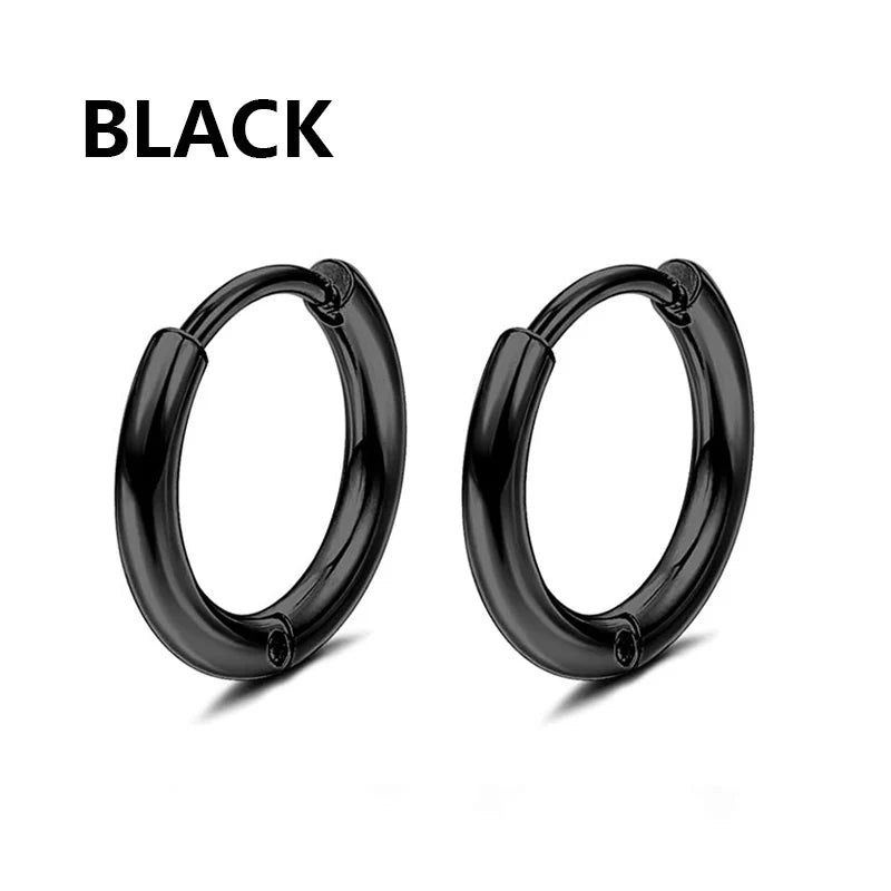 1 Pairs Gothic Fake Ear Clip Hoop Earrings for Men and Women Stainless Steel Painless Non Piercing Fake Earrings Jewelry Gifts