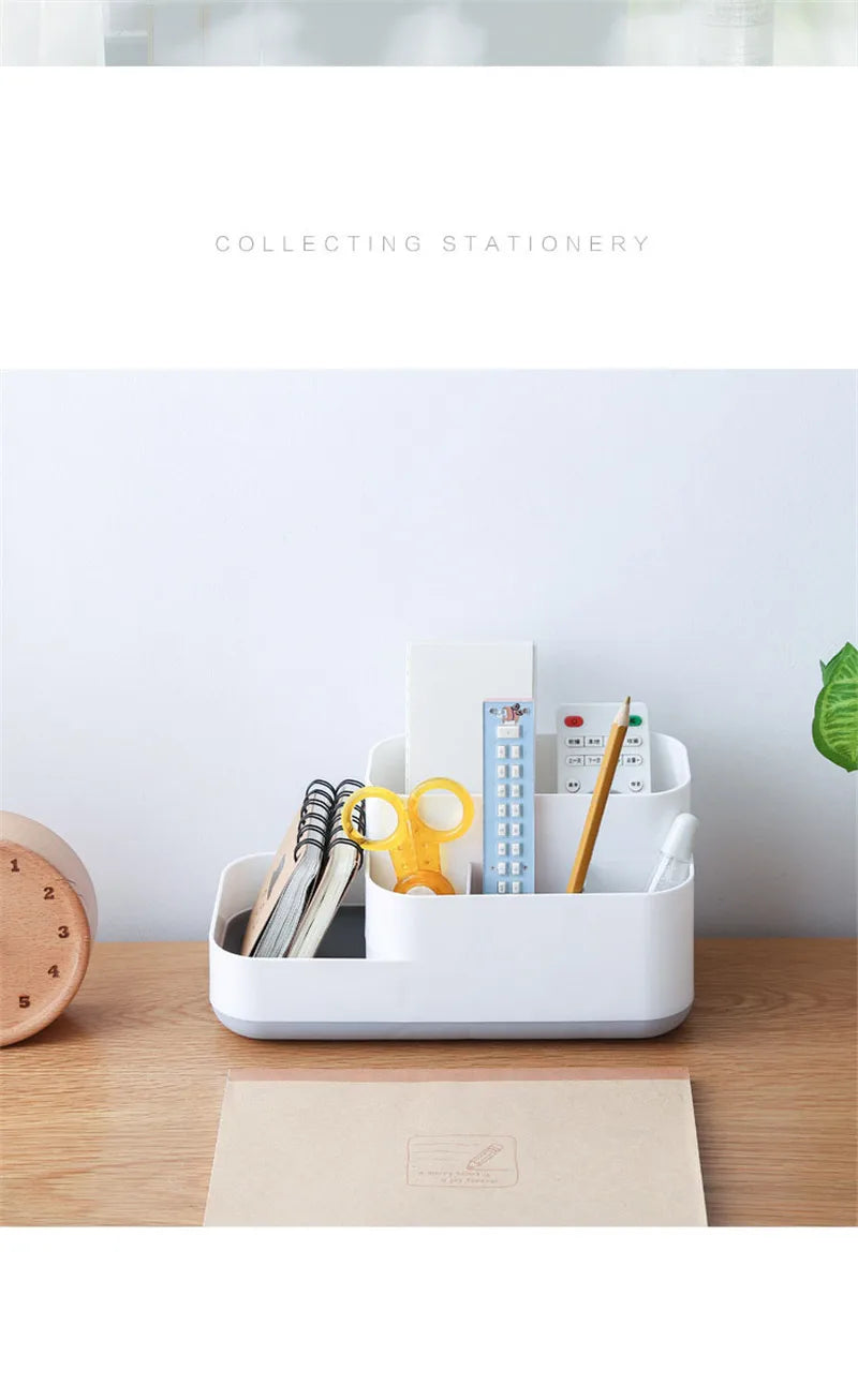 Plastic Makeup Organizer Bathroom Storage Box Cosmetic Organiser Office Desktop Make Up Jewelry Storage Box Sundries Container