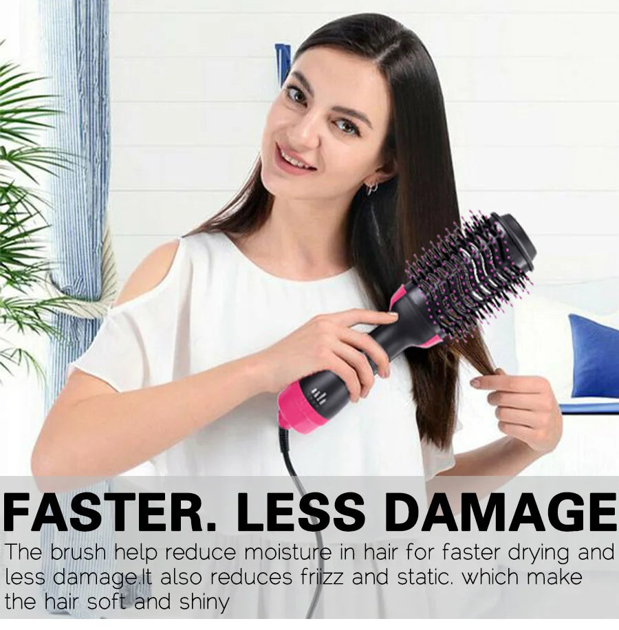 Curling Thermal Brush Professiona 3 In 1 One Step Round Brush For Hair Curler Hot Volumizing Brush Styler Curling Comb For Hair