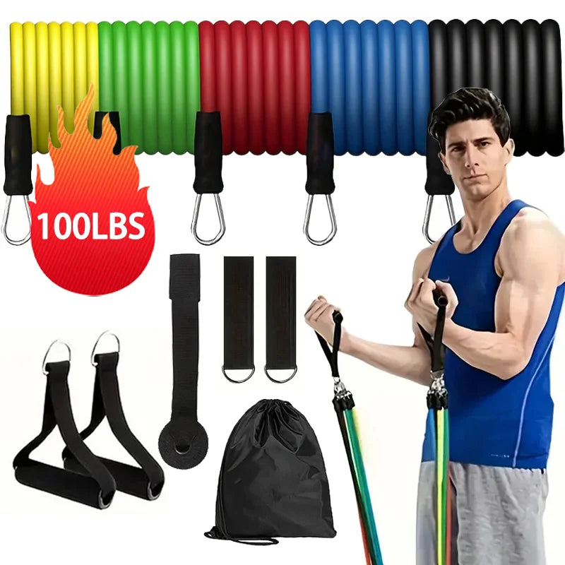 Resistance Bands Set, Resistance Bands With Door Anchor, Handles, Carry Bag, Exercise Bands, Workout Bands, For Home Gym