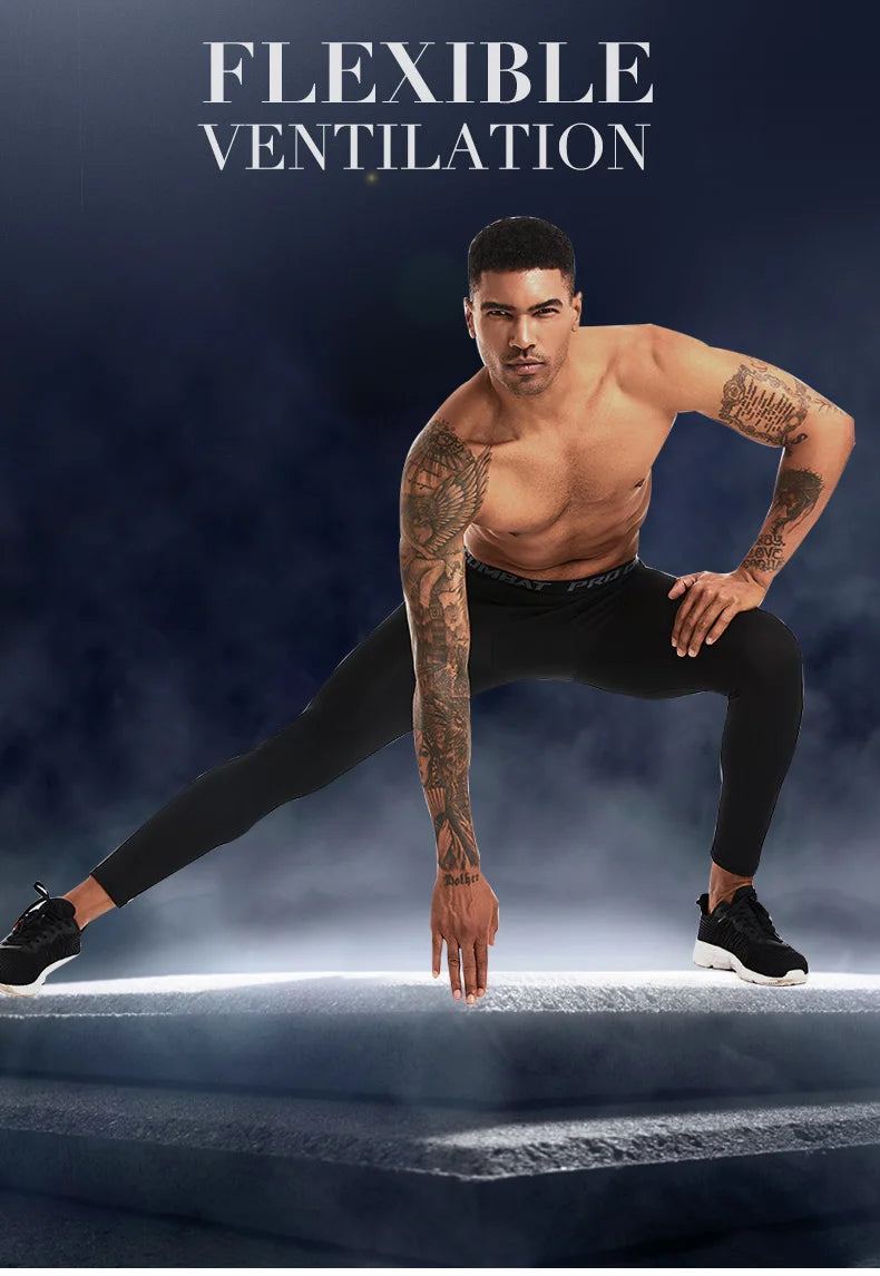 High-Performance Compression Leggings for Men Fitness Workouts Tights for Enhanced Fitness Performance and Running Comfort