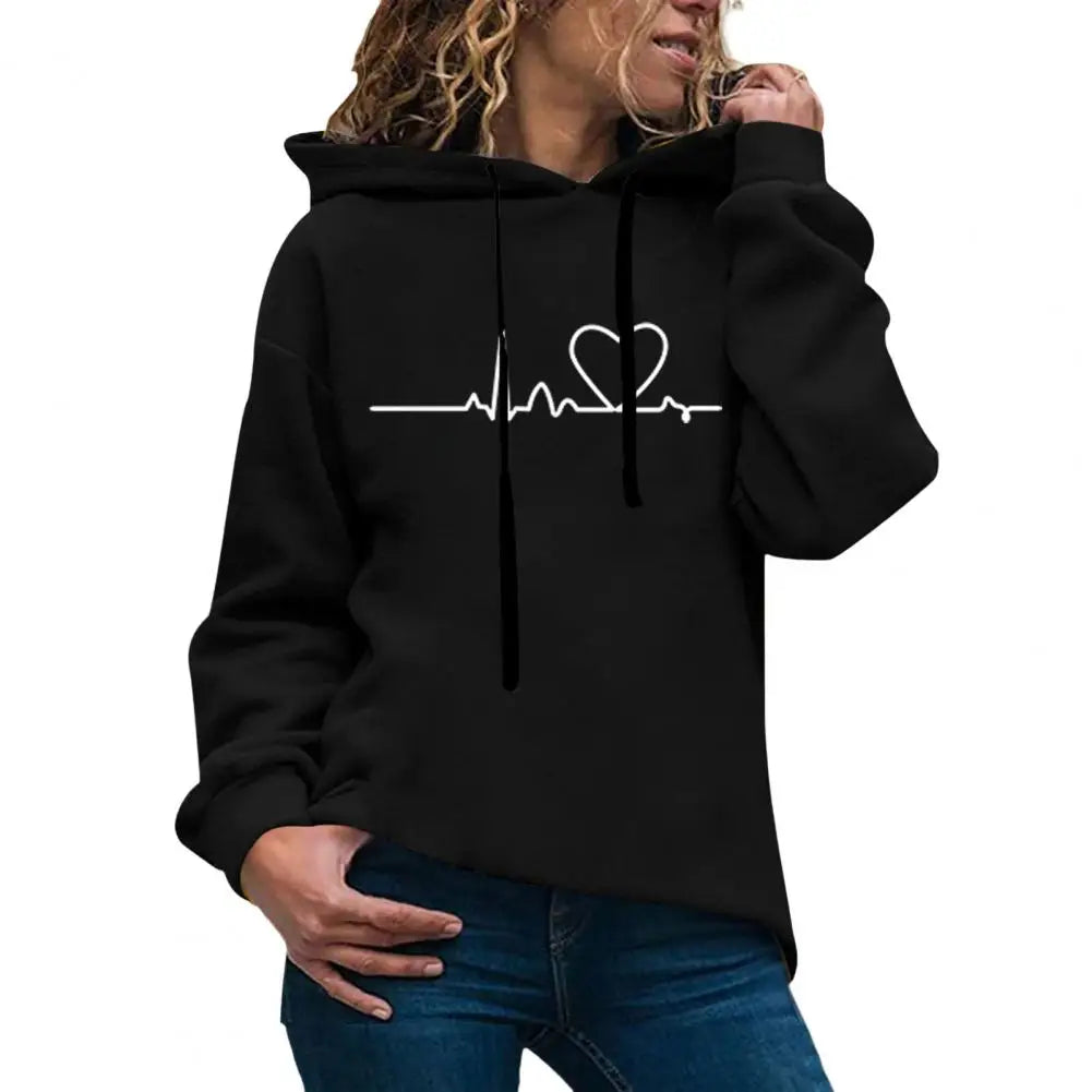 Winter Hoodie Drawstring Sweatshirt Keep Warm Plush Women Winter Hoodie Women Winter Hoodie  Female Clothes