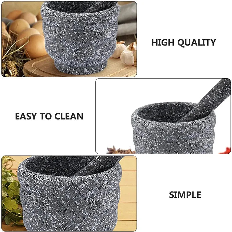 Pestle And Mortar Kit Manual Garlic Spice Press Pounder Salt Grinder Mill Squeezer Pepper Herbs Crusher Kitchen