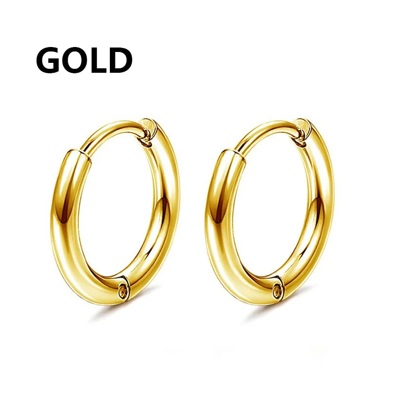 1 Pairs Gothic Fake Ear Clip Hoop Earrings for Men and Women Stainless Steel Painless Non Piercing Fake Earrings Jewelry Gifts