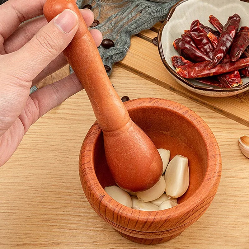 Pestle And Mortar Kit Manual Garlic Spice Press Pounder Salt Grinder Mill Squeezer Pepper Herbs Crusher Kitchen